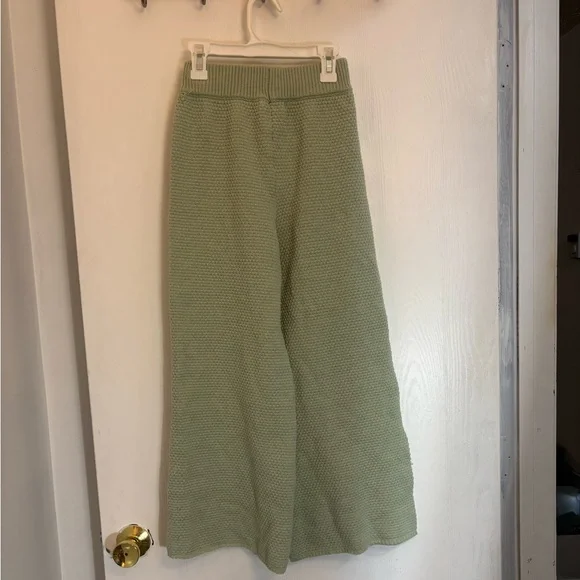 Sincerely Jules Textured Knit Wide Leg Light Green Pants Woman’s Size XS - Picture 3 of 6